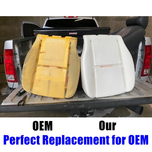 For 2007-14 Chevy Silverado Driver Bottom Leather Seat Cover+Foam Cushion Black