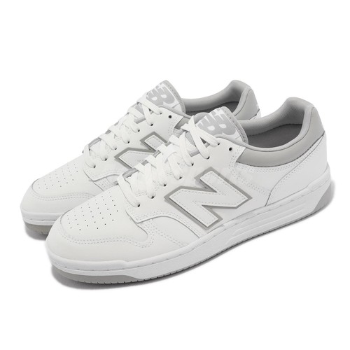 Мужские повседневные кроссовки унисекс New Balance BB 480 Low NB White Grey BB480LGM-D