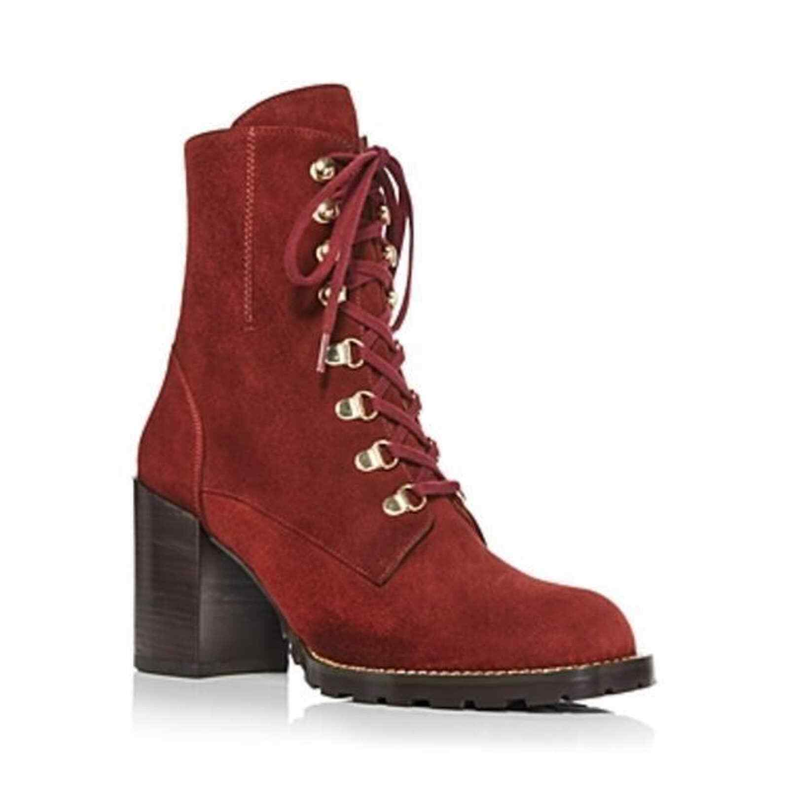 

Женские ботильоны на шнуровке Stuart Weitzman Kolbie на блочном каблуке 37 евро, США 6,5, Красный