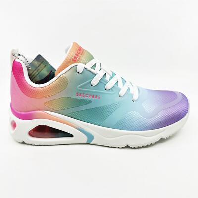 Skechers Tres Air Uno Hazey Sunset White Multi Womens  Athletic Sneakers