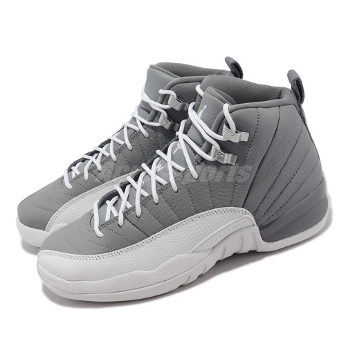 

Nike Air Jordan 12 Retro GS Stealth Cool Grey Junior Kids AJ12 Casual 153265-015, Серый, Air Jordan 12 Retro Gs