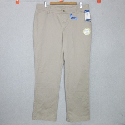 Riders by Lee Womens Khaki Instantly Slims You Straight Leg Pants NWT Size 16M
