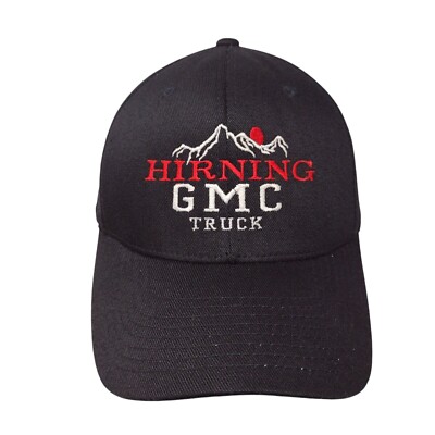 Hirning GMC Truck Fitted Hat Black L/XL Flexfit Embroidered 6 Panel Yupoong