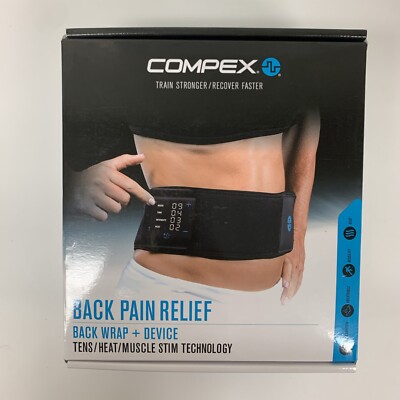 Compex Back Pain Relief with TENS Unit / Muscle Stim Technology- NEW L/XL