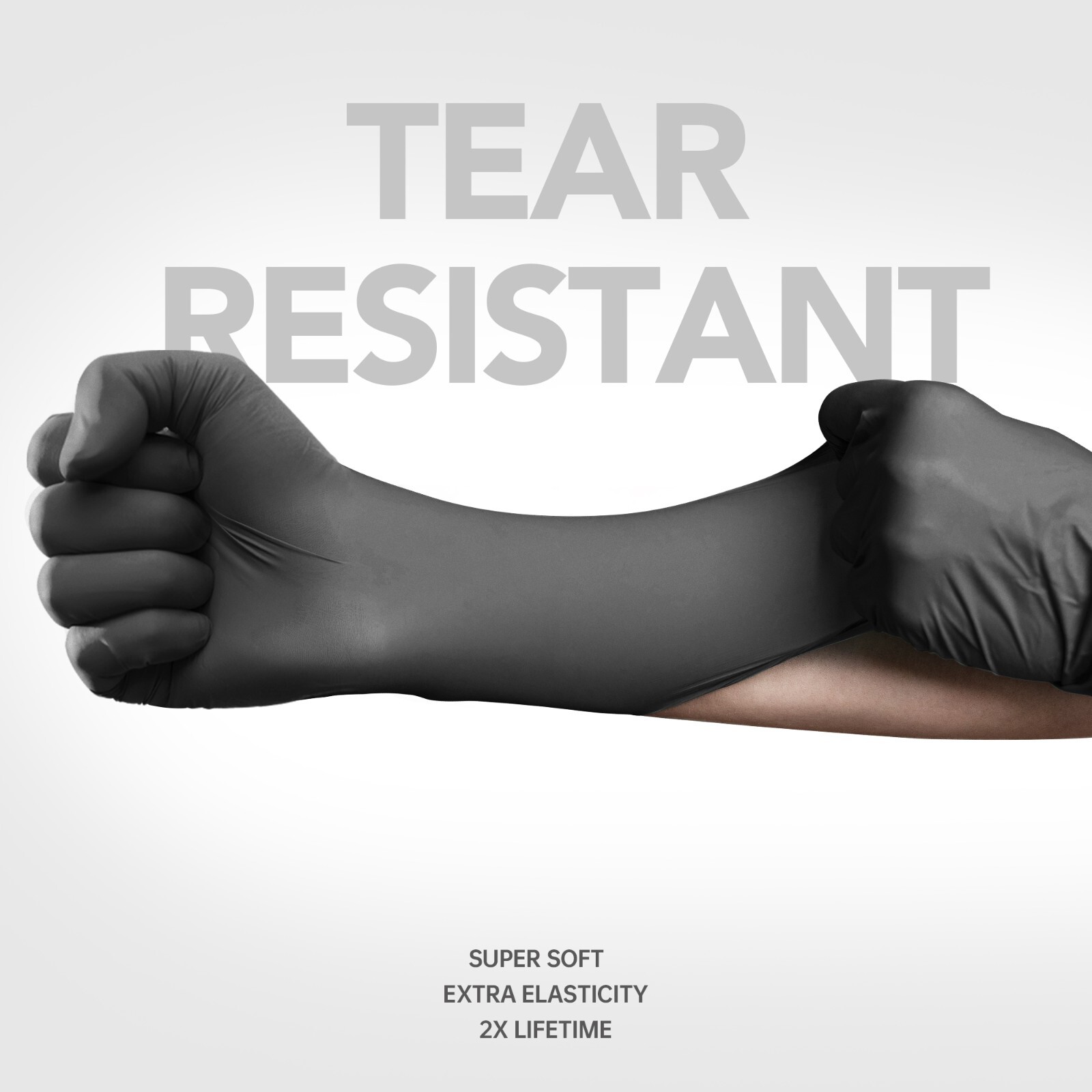 Disposable Nitrile Gloves 100 PCs 4.5 mil Black Powder-Free Food-Safe Exam Glove