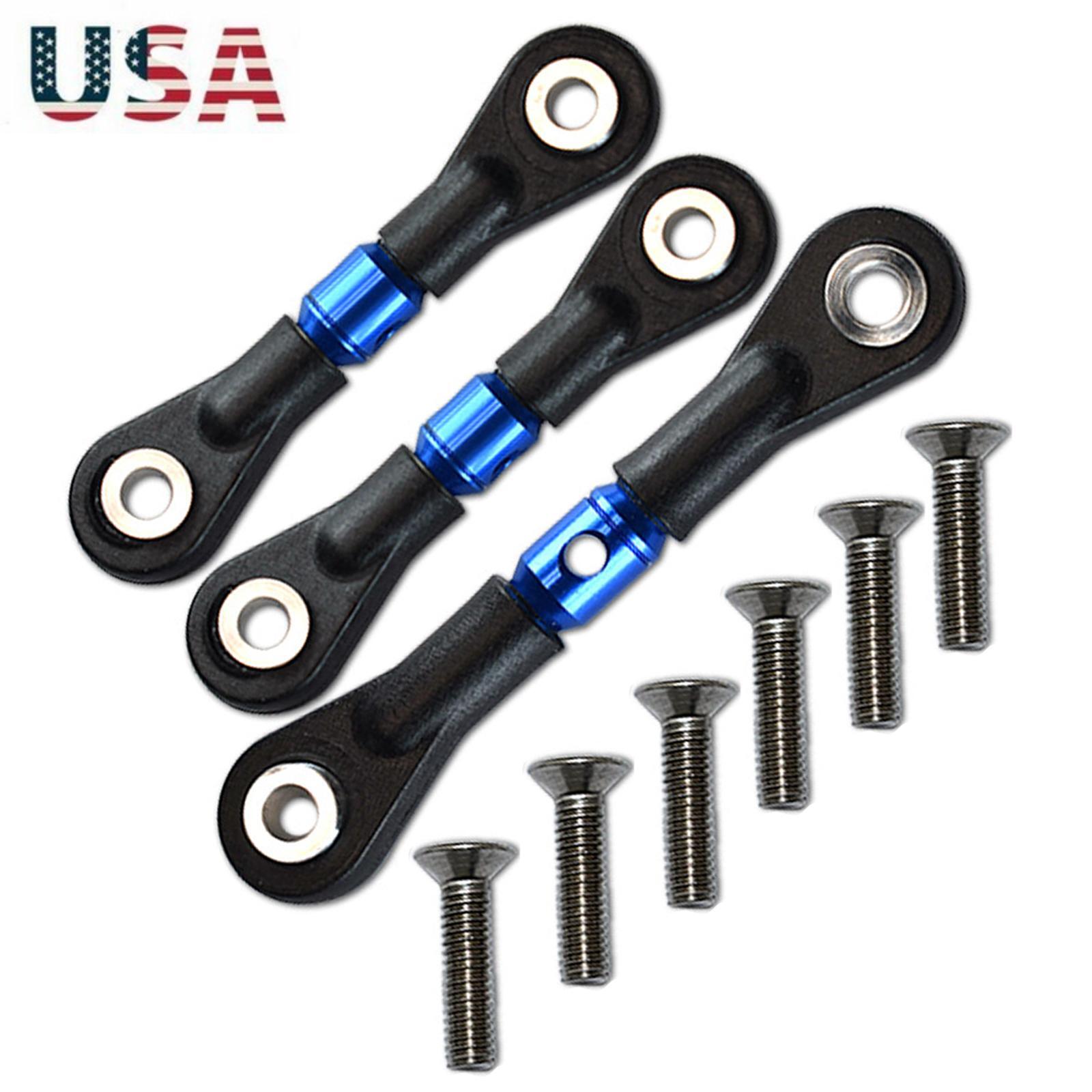 Adjustable Aluminum Steering Link Tie Rods for Tamiya TT-02 TT02T 1/10 RC Car