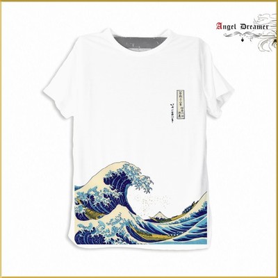 Tee-shirt La grande vague The Great Wave off Kanagawa de Hokusai Art japonais