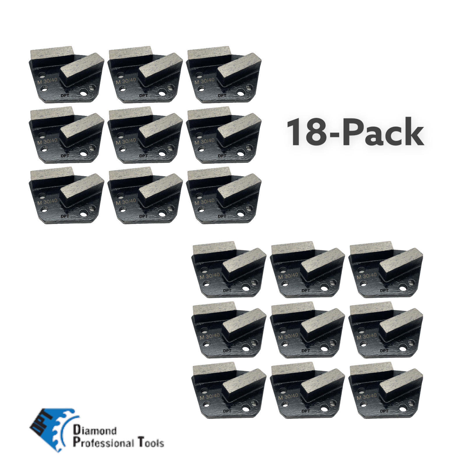 18Pk Trapezoidal Grinding Disc for Concrete Floor Grinder Medium Bond 30/40 Grit