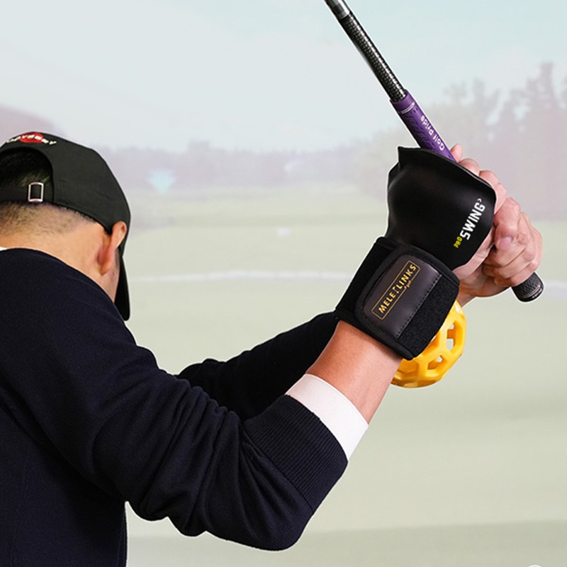 MELE LINKS Portable Golf Swing Trainer Ball Swing Aid Wrist Posture Correction-