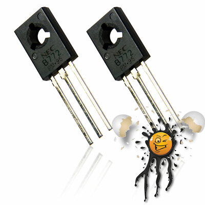 2 X D882 2SD882 NPN / 2 X B772 2SB772 PNP / Silicon Power Transistor TO-126