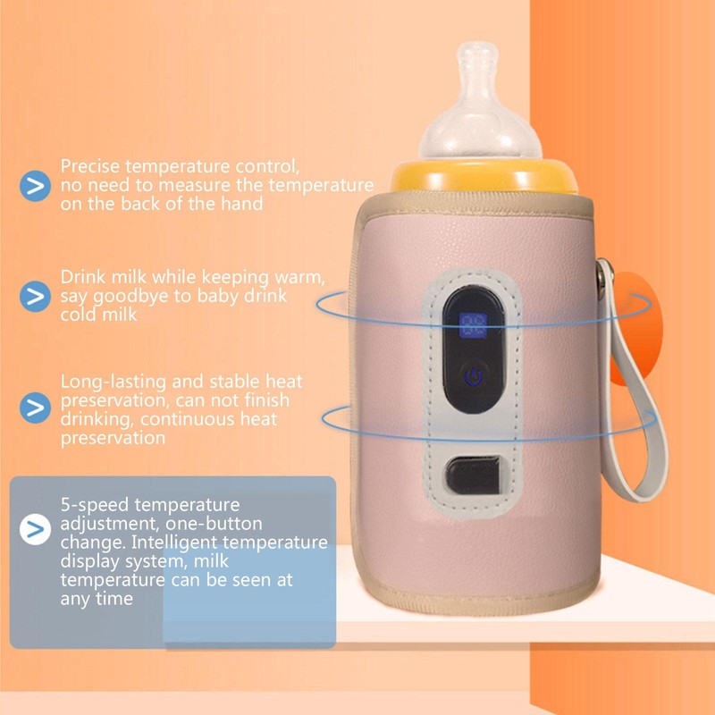 Milk Bottle Warmer Travel USB Powered Car Baby Feeding Bottle Heating Bag
