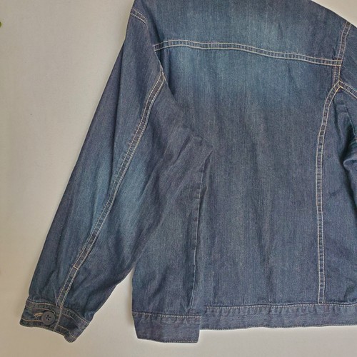 NORTHCREST Woman's Size 3X (22W-24W) Blue Denim Jacket Buttons Pockets