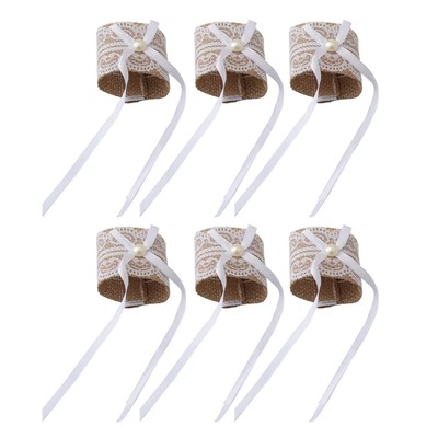 6pcs Napkin Tieback Multi-function Tear-resistant Cake Ornaments Napkin Tieback