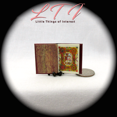 ILLUMINATED CHRISTMAS STORY 1:12 Scale Miniature Readable Illustrated Book