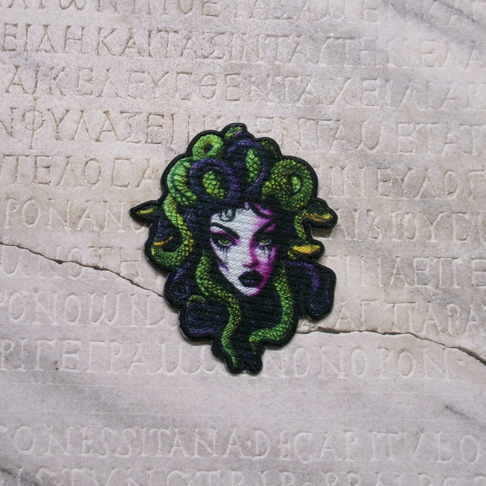 Medusa Snakes Patch Iron-on Applique Myth of Olympus, Argonaut, Greek, Monster