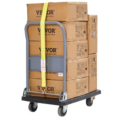 VEVOR 4 Pack Ratchet Straps 5000 lbs 2" x 15' Tie Down Straps w/Double J Hook