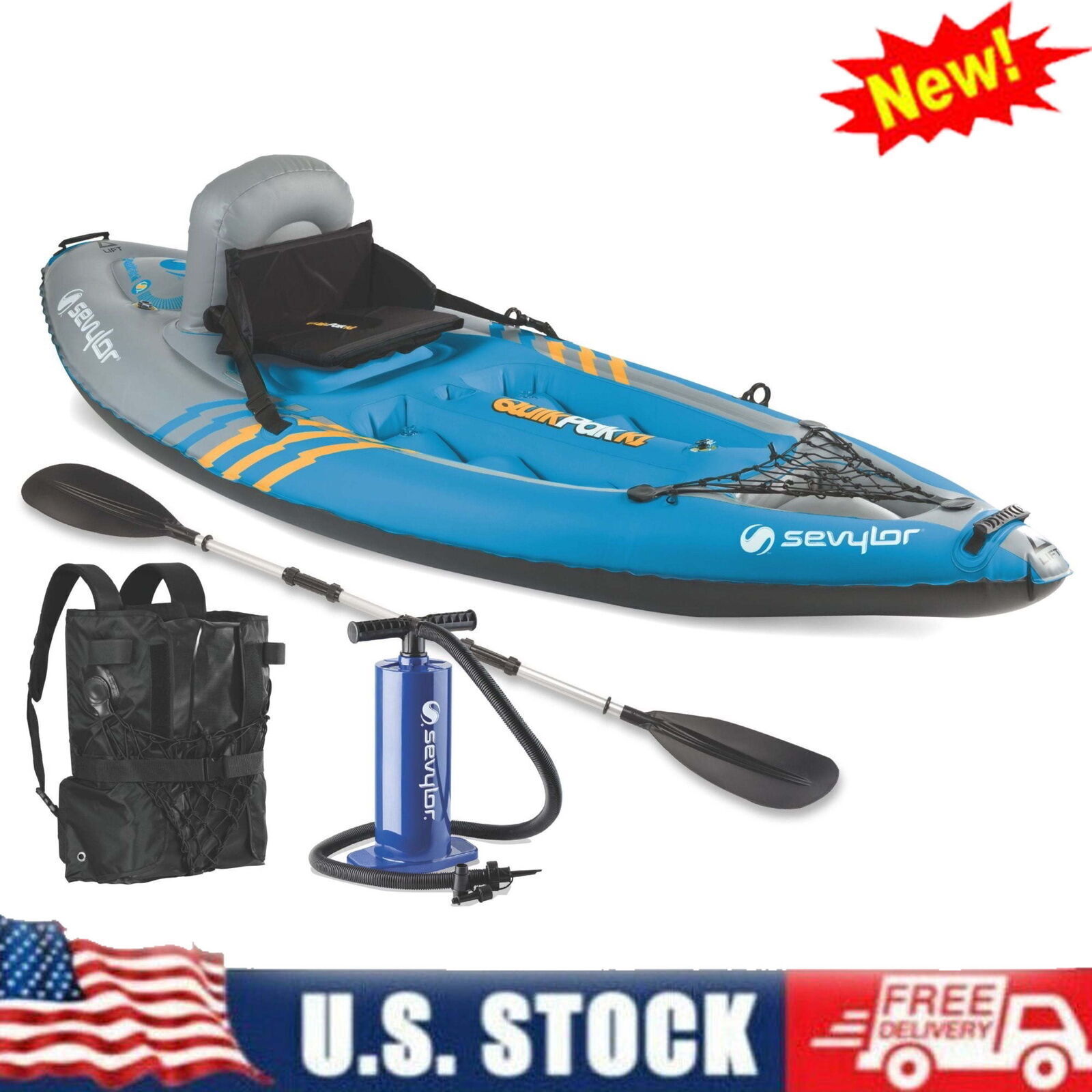 Double Lock Fast Valve Fast Inflation Deflation Blue