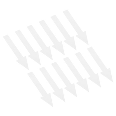 Directional Arrow Sticker, 12 Pack PVC Removable Self Adhesive Waterproof, White