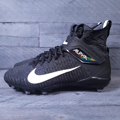 NIKE Alpha Menace Elite 2 Flyknit Detatchable Football Cleats Mens 12.5 Black