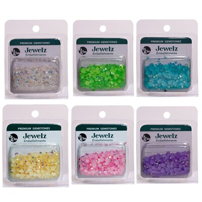 Buttons Galore Flat Back Jewelz for Crafts in Gemstone Colors Jewels
