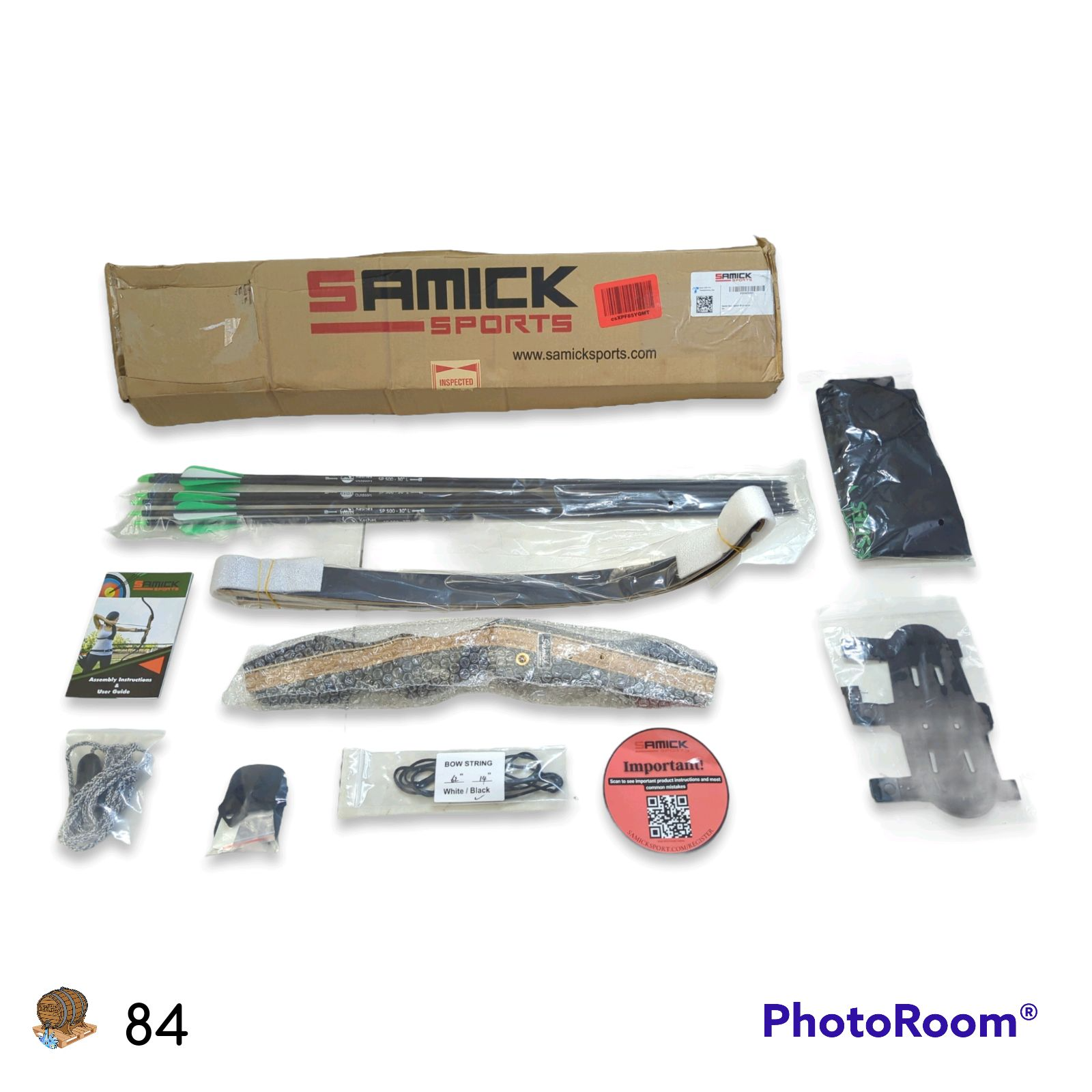 SAMICK SAGE Left Handed 62" Takedown Recurve Bow and Arrow S