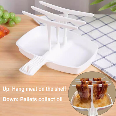 Microwave Bacon Rack Tray Pan Cooker Hanger For Breakfast Cooking Bar Crisp Meal