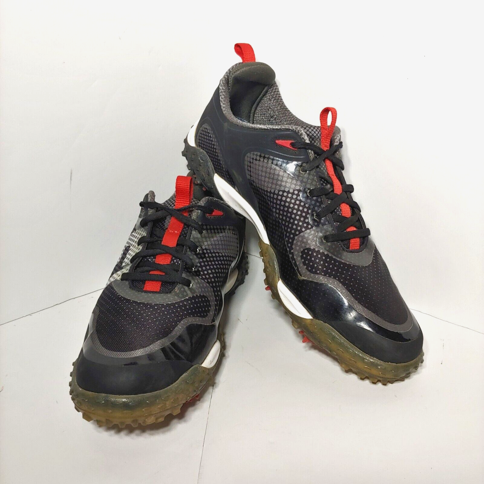 Men's FJ Golf Shoes Flex Zone Black Red Grey 57333 Free Zone