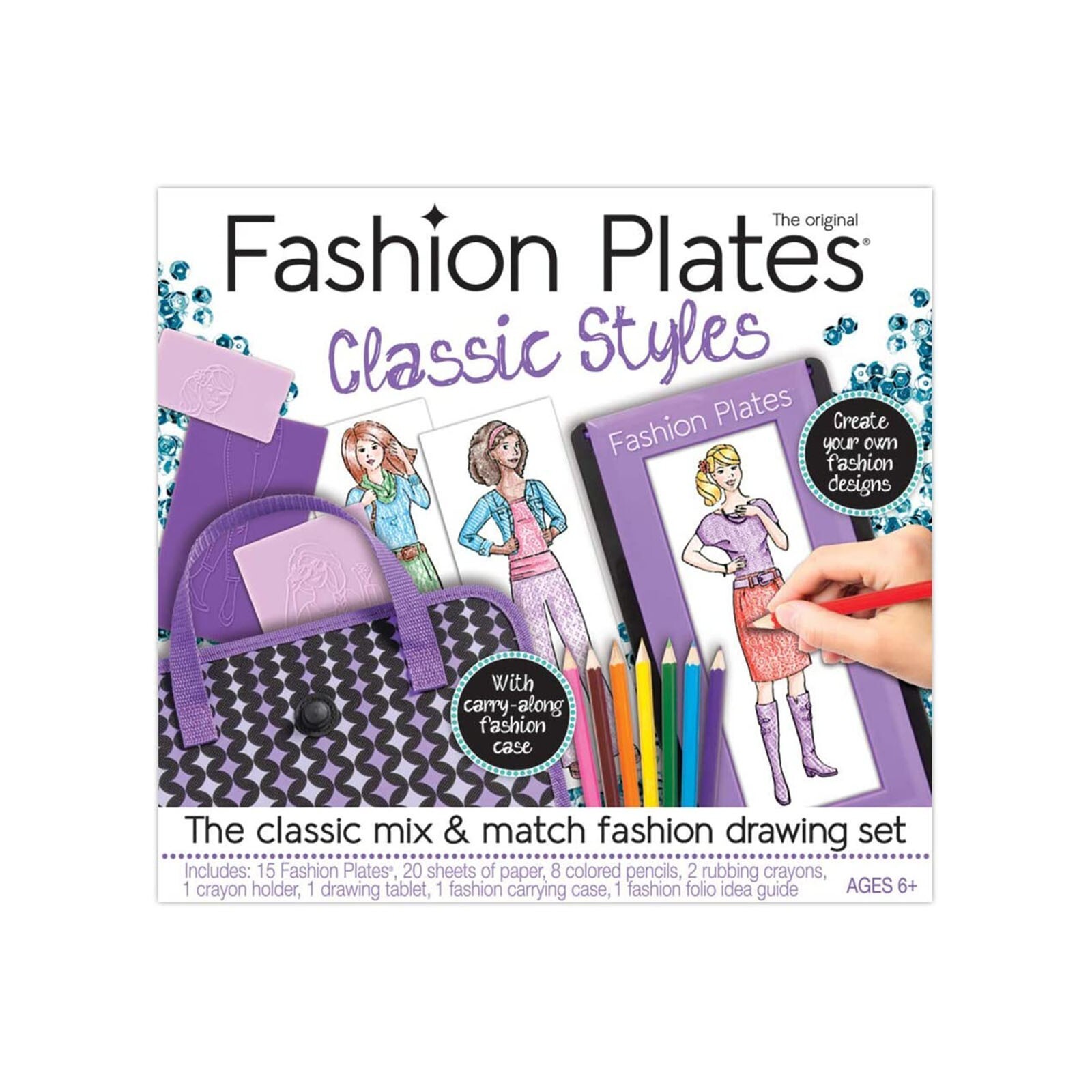 Набор для рисования в классическом стиле Playmonster Fashion Plates НОВЫЙ В НАЛИЧИИ