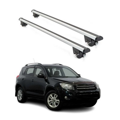 Roof Rack Cross Bars Lockable for Toyota RAV4 2001-2012 Gray 2Pcs