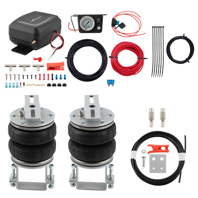 Rear Leaf Air Suspension Bag Compressor Kit For Mitsubishi Triton ML MN MQ 2WD