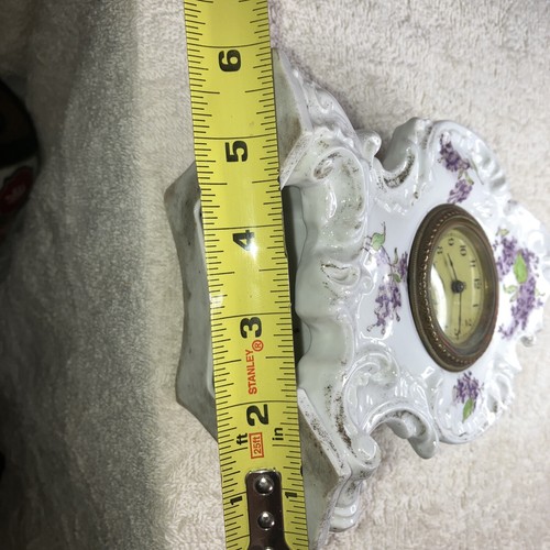 Vintage Stunning Antique Dresden Porcelain Clock~WORKS! Tested Mantle Clock