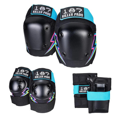 187 Killer 6 Pack Unisex Skate Pad Set Elbow, Knee, and Wrist Protection