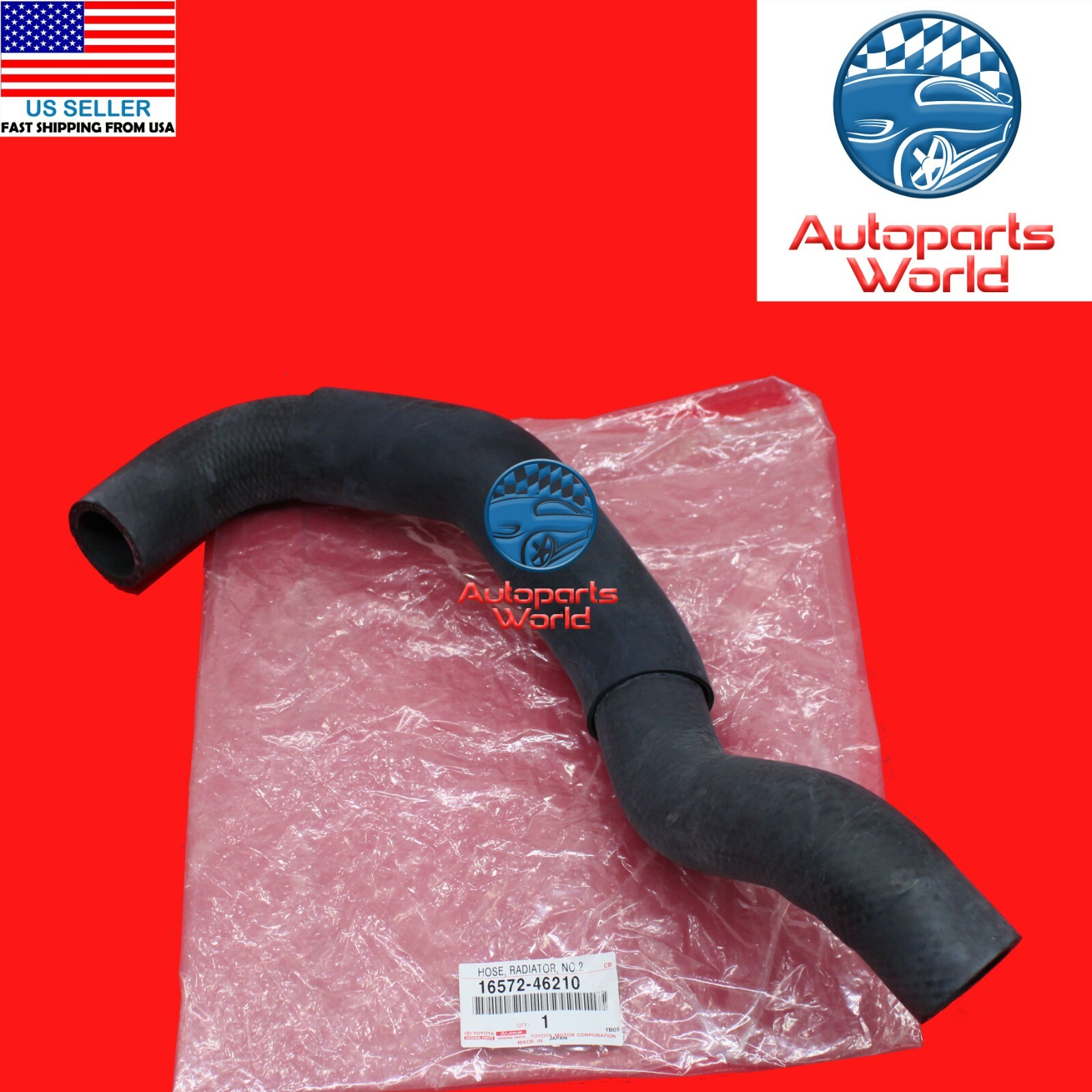 GENUINE OEM LEXUS 98-05 GS300 3.0L LOWER NO.2 RADIATOR COOLANT HOSE 16572-46210