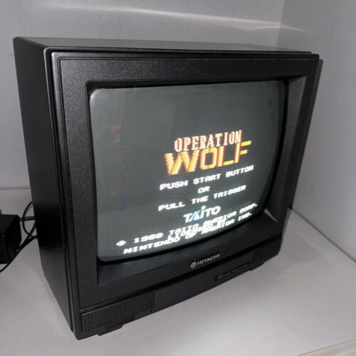 vintage ct1394b gaming color hitachi 181 channel TV 1990 13 vintage ct1394b gaming color hitachi 181 channel TV 1990 13