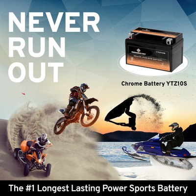 YTZ10S-BS High Performance - Maintenance Free - Sealed AGM Motorcycle Battery