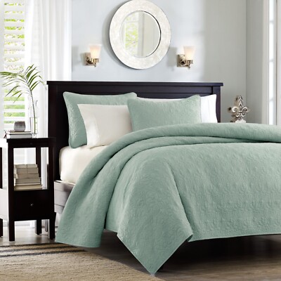 Madison Park Cotton Reversible Quilt Set 3 PCS Summer Lightweight Bedspread Set