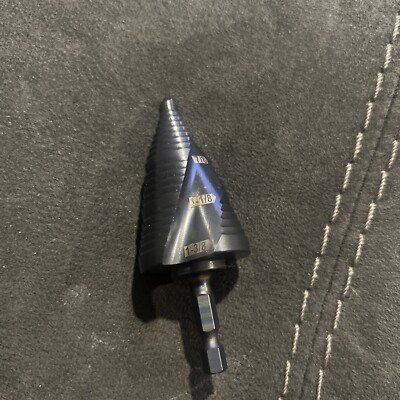 Klein Tools QRST15 Step Drill Bit, Quick Release, Spiral Flute, 7/8 to 1-3/8 In