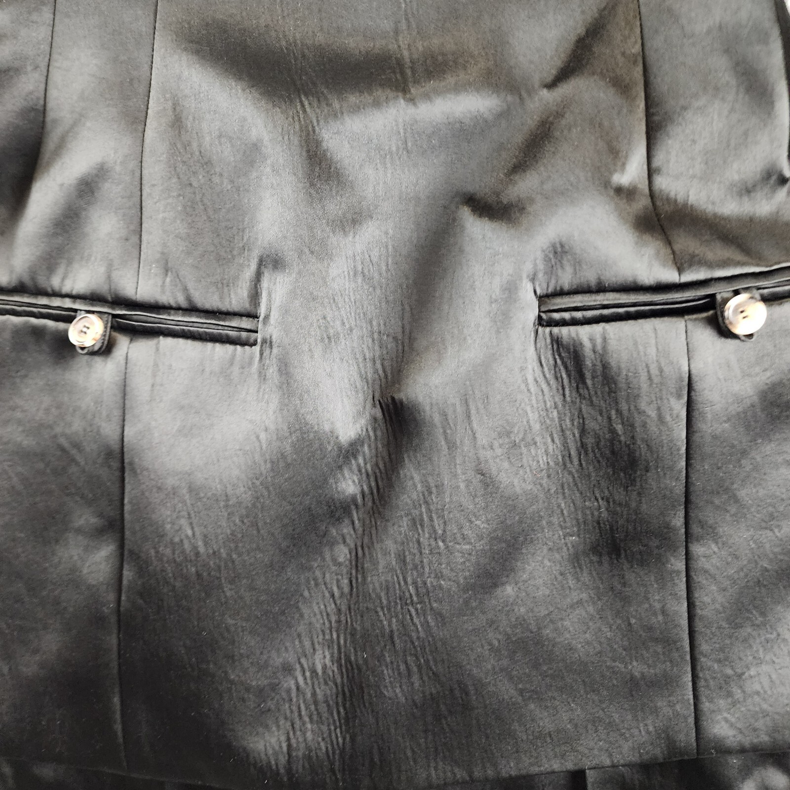 A.W.A.K.E. MODE Layered Skirt Pants Womens 36 Black Welt Pocket Back Zip Closure - Picture 8 of 18