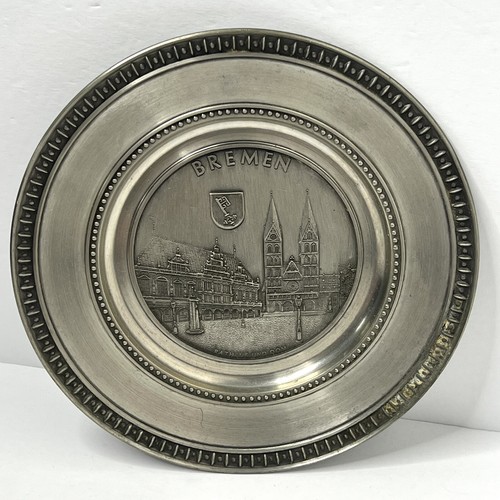 Vintage Frieling Zinn Pewter Germany 95% Plate Wall Decor