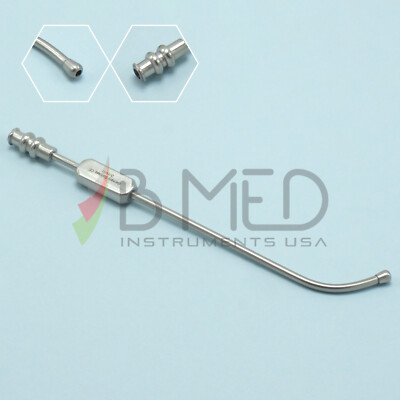 OR Grade Sinus Cannula Suction Tube 3mm Curved Ent Dental Implant Instruments
