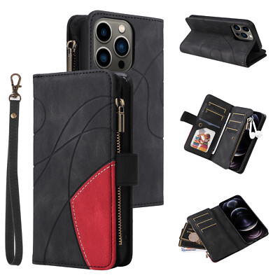 For Xiaomi Redmi Multifunction 9 Cards PU Leather Zipper Wallet Case Phone Cover