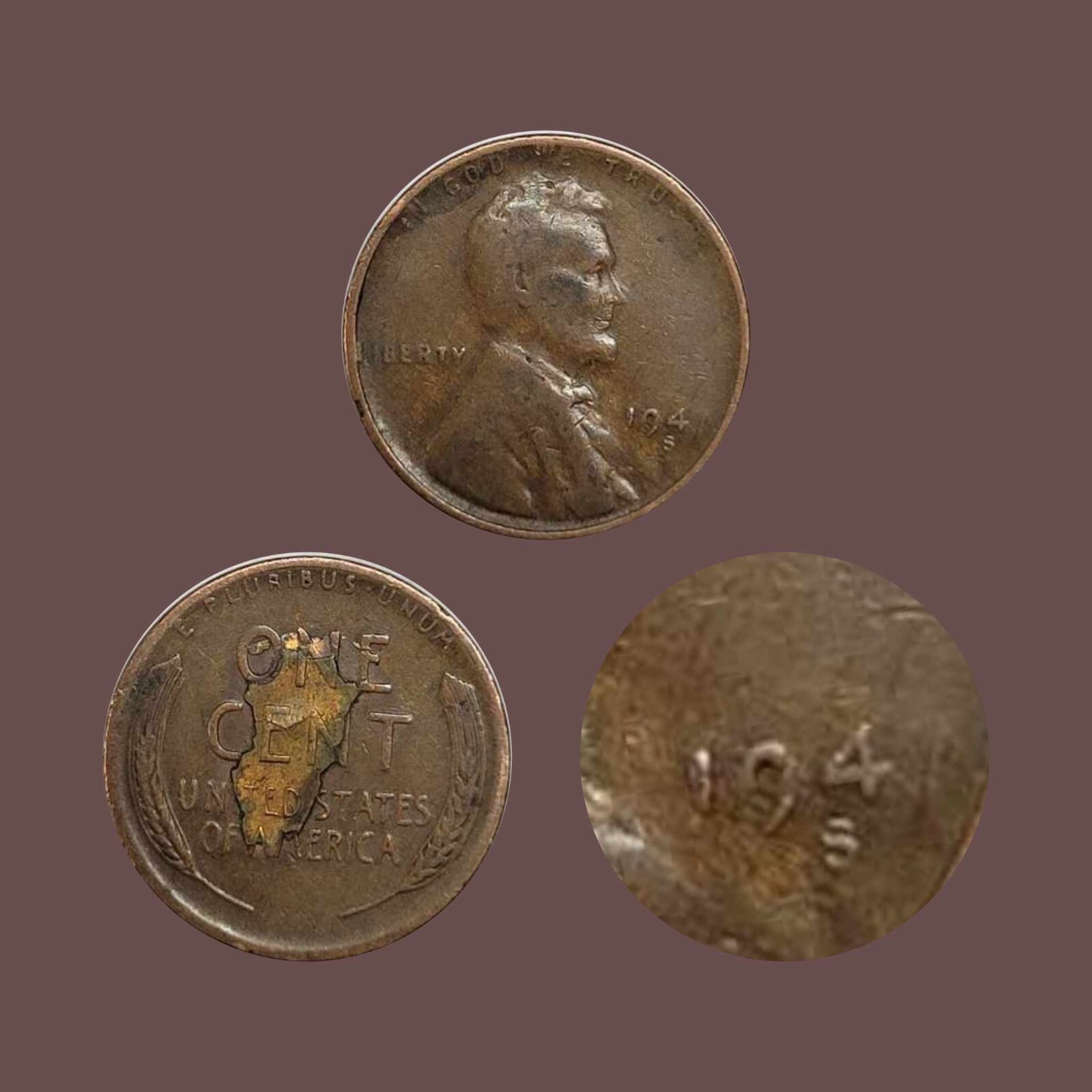 【廃盤品】　if you have Pound Cup & TiMNEY 1947 S_Lincoln Wheat Penny 3.11 Copper OR ERRORS No 7 on Date MAP