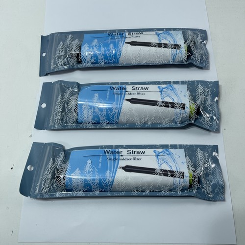 3x NEW SEALED LoGest  Portable Water Filter Straws EMERGENCY/OUTDOOR BACKPACKING