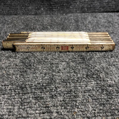 Lufkin No. 636 Rugged Red End 72'' Folding Brick Mason's Rule Ruler Made in USA