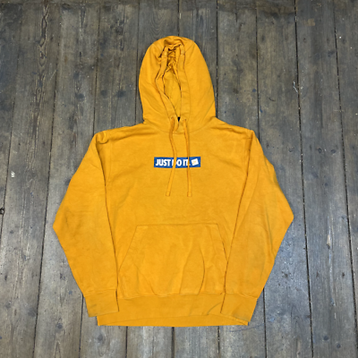 Nike Hoodie Just Do It Y2K Pull Over Sports Sweatshirt Orange