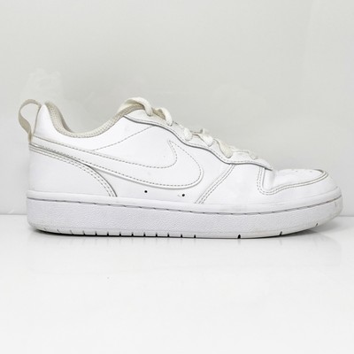 Nike Boys Court Borough Low 2 BQ5448-100 Белая повседневная обувь Кроссовки Размер 4Y