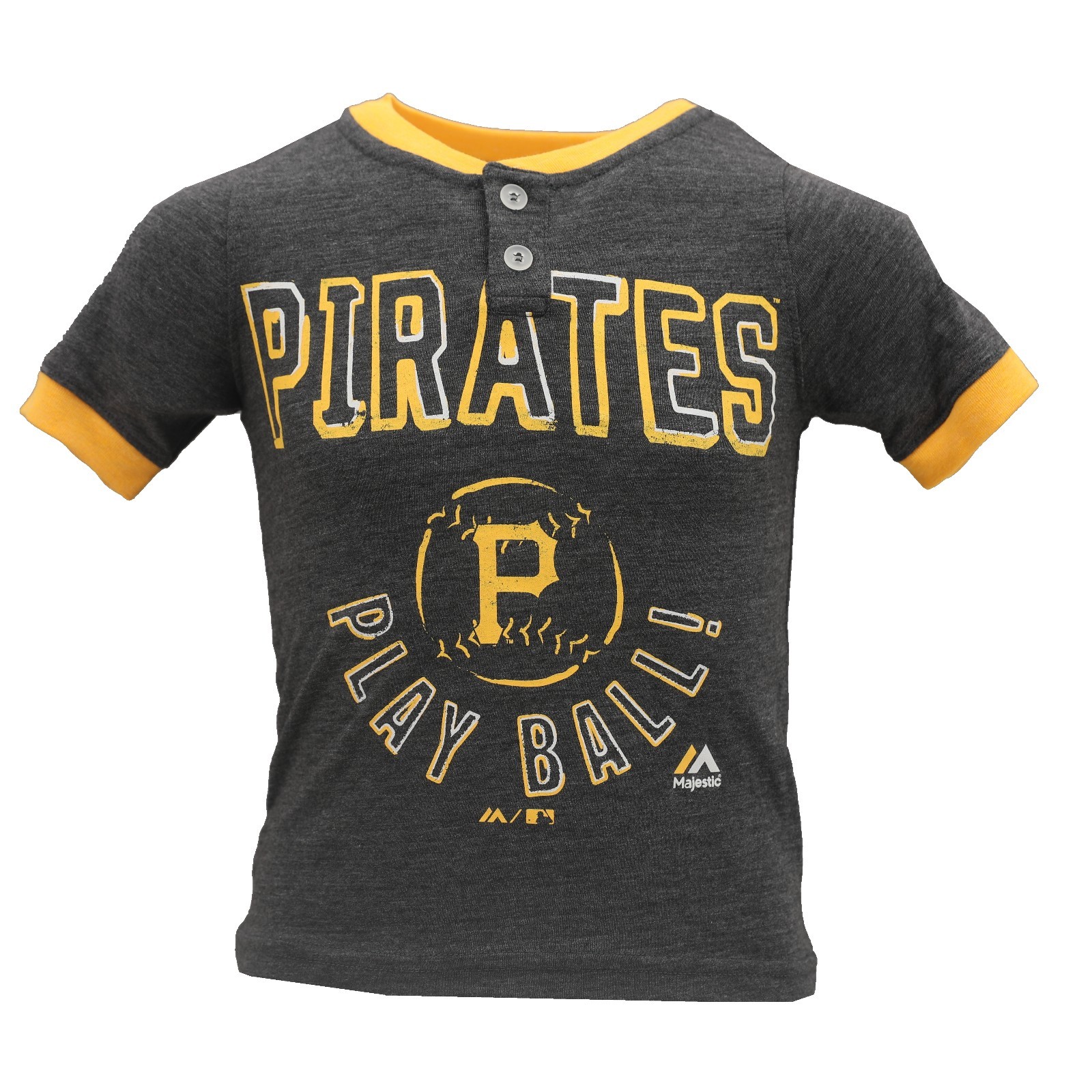 Pittsburgh Pirates MLB Majestic Youth Kids Size Distressed TShirt New