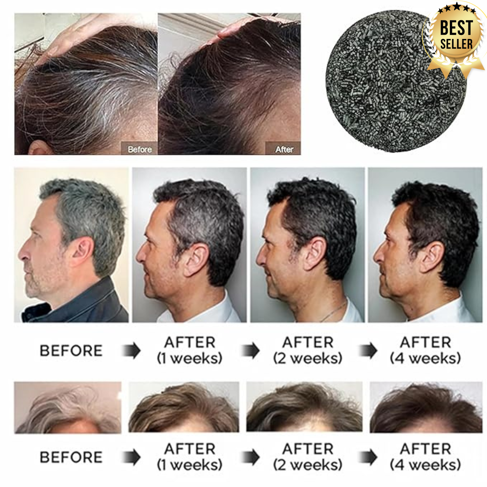 3Pcs Spartan Gray Hair Reverse Bar Mane Gray Reverse Bar Hair Darken Bar Soap