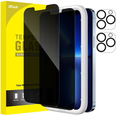 Privacy Screen Protector for iPhone 13 Pro Max with Camera Lens Protector