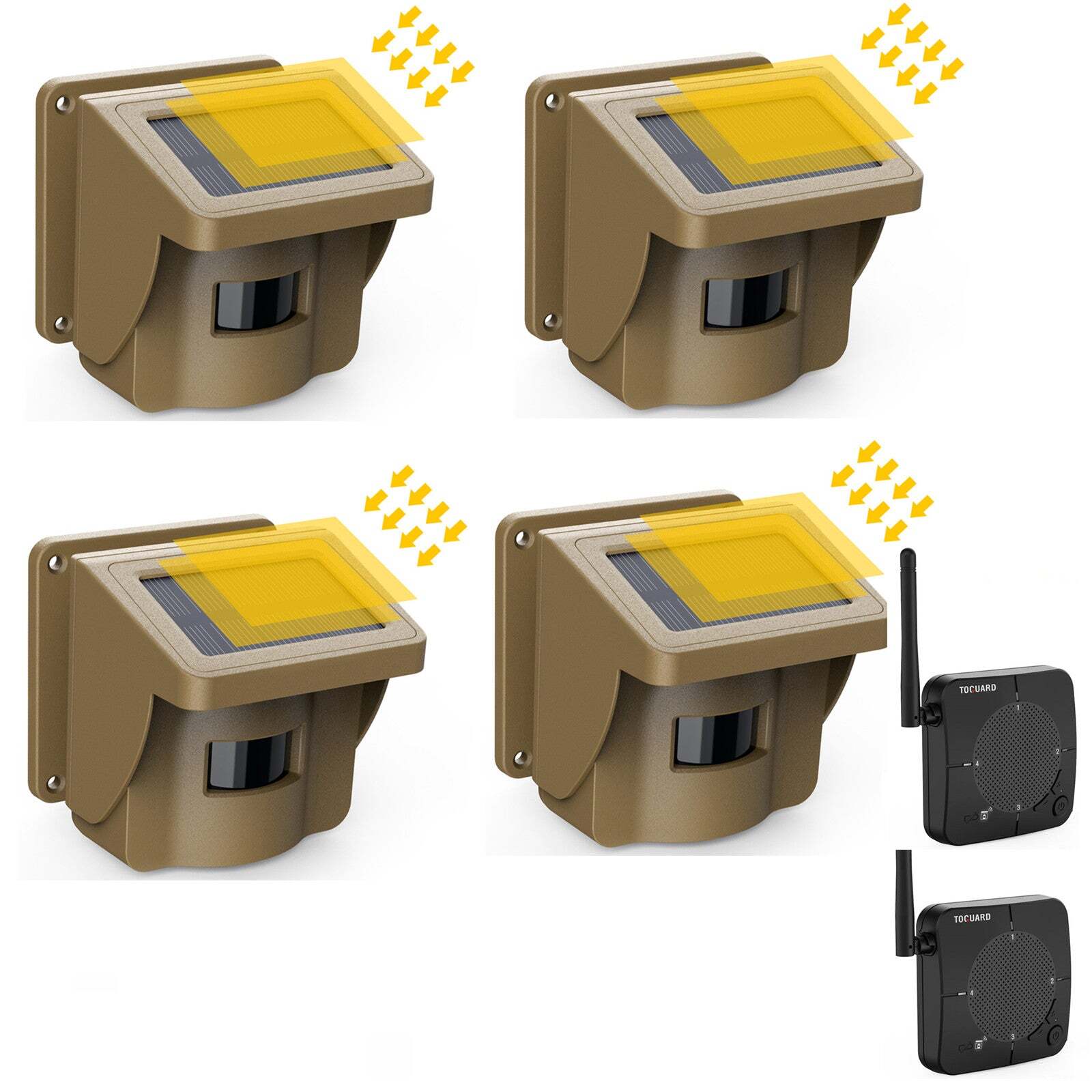 Toguard Solar Wireless Driveway Alarm System PIR Sensors & Motion Detectors US!